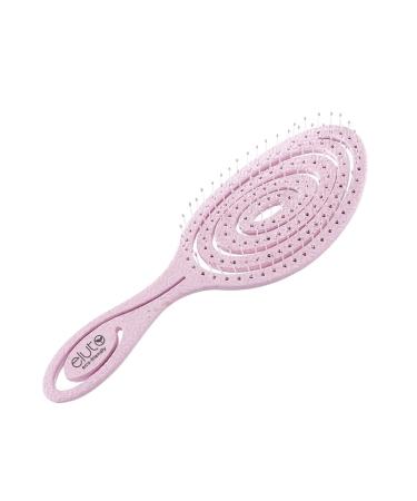 Biodegradable No Pull Hair brush - Detangling Brush for Thick Curly and Straight Hair - Wet & Dry Head Massaging with Soft Pin Bristles for Woman Man & Kids (Pink)