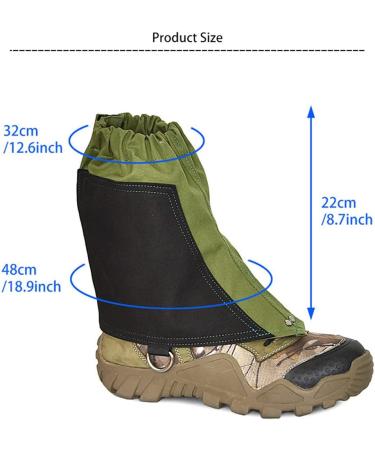 HUSHUI Low Gaiters - Waterproof Adjustable Ankle Gaiters for Hiking Climbing & Walking | Durable Overshoes for Men & Women - Buy Online on GoSupps.com
