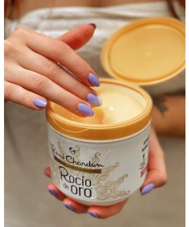 Rene Chardon Roc o de Oro - Restorative Hair Mask for Damaged Blonde Hair | 100% Natural Extracts Chamomile & Provitamin B5 | Salt-Free Deep Conditioner - Buy Online on GoSupps.com