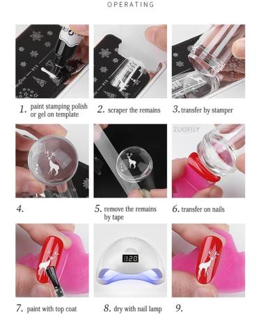 Clear Jelly Nail Stamper & Scraper Set with Cap - Nail Art Stamping Tools Kit - Buy Online on GoSupps.com