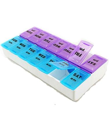 E FAST CE4 Seven Day AM & PM Pill Organizer - 14 Compartment Tablet Storage Box - Buy Online on GoSupps.com