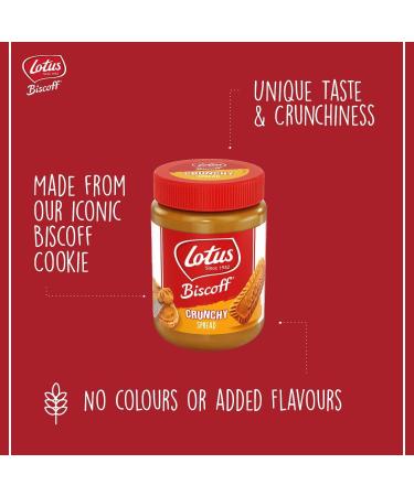 Lotus Biscoff Crunchy Original Caramelised Spread | Crunchy-Delicious Biscoff-Spread | Vegan Friendly Nut Free - Pack of 1 x 380g - Buy Online on GoSupps.com