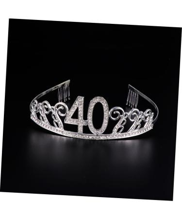 minkissy 1 Set Party Sash Tiaras for Girls Satin Sash 40th Birthday Party Etiquette Belt Crowns for Adults Bridal Headpiece Comb Womens Belt Rhinestone Hair Comb Woman Forty Princess Miss - Buy Online on GoSupps.com