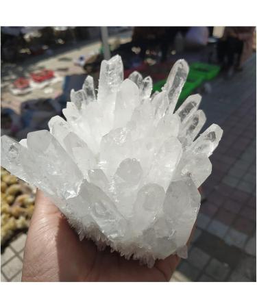 Crystal Rough Natural Crystal Rough Natural Clear Crystal Quartz Cluster Decoration White Cluster Dryse Geode Reiki Column Point Decoration 1-1.2kg - Buy Online on GoSupps.com