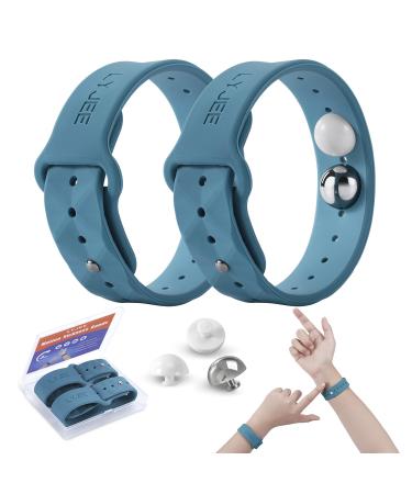 LYJEE Motion Sickness Bands Anti Nausea Wristband for Adult and Kids Morning Sickness Relief for Pregnant Women Acupressure Nausea Relief for Car Sea Air Sickness (blue)