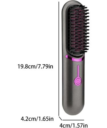 Buy Cordless Ceramic Hair Straightener Brush - Ionic Rechargeable Styling Comb for Women | Perfect for Travel & Thin Hair - Buy Online on GoSupps.com