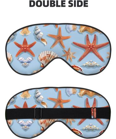 Unisex Starfish & Seashell Pattern Eye Mask | Soft Light-Blocking Sleep Mask for Ultimate Comfort - Buy Online on GoSupps.com