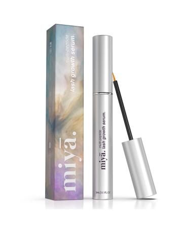 MIYA LASH | Eyelash Growth Serum | Eye Lash Serum | Natural Lash Enhancer for Longer Ticker Healthier Lashes | Gentle Effective Lash Growth Serum | Oil Free Lash Booster 3ml