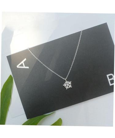 CHILDWEET Women Necklace Sterling Silver Necklaces Gemstone Necklace Women Jewelry Miss Fashion Crystal Chain - Buy Online on GoSupps.com