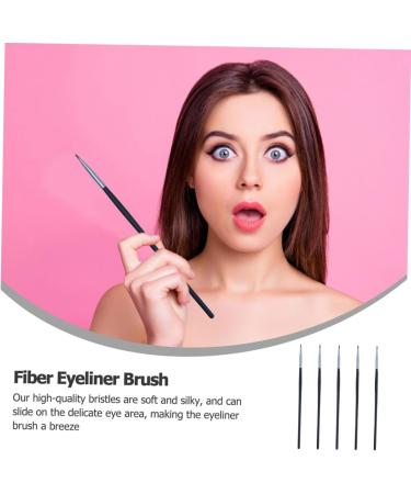 FRCOLOR 10 Pcs Fine Eyeliner Brush Gel Liner Eyeliner Lip Gloss Lip Mask Brush Smudge Stick Fine Point 18x0.4cmx2pcs Blackx2pcs - Buy Online on GoSupps.com