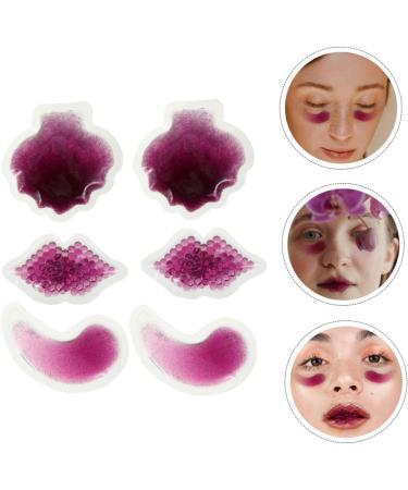 FRCOLOR 6Pcs Packs Beauty Gel Ice Pack Reusable Beads Reusable Plaster Cold Eye Patch Ice Lip Cold Compress Gel Lip Pads Under Eye Purple Pvc Eye Patch Frozen Care - Buy Online on GoSupps.com