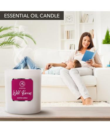Wild Berries Scented Candle - Luxury Aromatherapy Soy Wax - 45 Hours Burn Time - Perfect Gift for Home - 200g - Buy Online on GoSupps.com