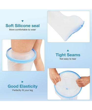 Qinaoco Waterproof Extra Wide Leg Cast Cover for Shower - XL-Extra Wide, Non-Slip Bottom - Watertight Foot Protector for Plus Size Adults - Buy Online on GoSupps.com