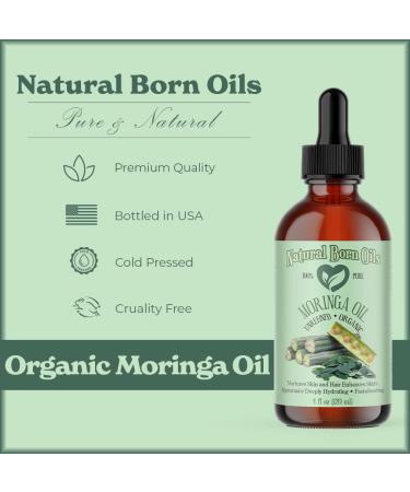 Natural Born Oils Moringa Oil 1 Gallon Organic Cold-Pressed Nutrient-Rich Excellent for Soft Skin Healthy Hair 128 Fl Oz (Pack of 1) - Buy Online on GoSupps.com
