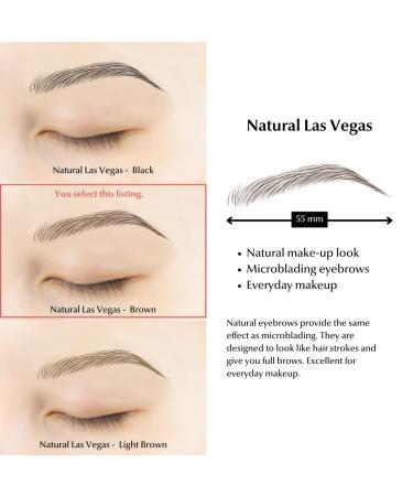 Bliss and Beyond USA Waterproof Eyebrow Tattoo Stickers - Dark Brown | Real Hair Stroke Look, Hair Replacement Solution for Hair Loss - Buy Online on GoSupps.com