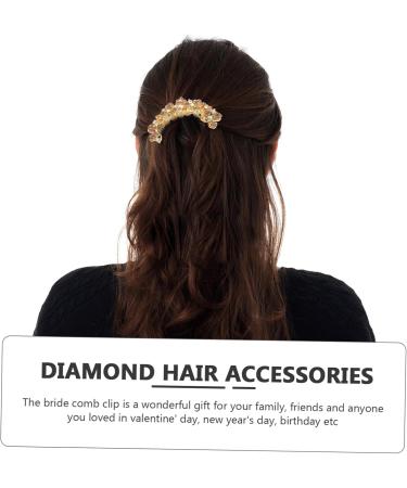 FRCOLOR hair jewelry rhinestone hair combs prom hair accessories wedding hair comb bridal hair comb wedding hair accessories bridal hair accessories alloy bride back of head Korean version - Buy Online on GoSupps.com