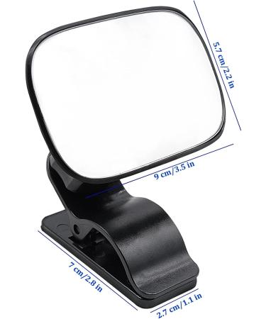 360 Adjustable Baby Car Mirror | Shatterproof Rearview Safety Mirror with Clip | Wide Angle Convex Mirror for Rear Kids, Babies, Infants - Buy Online on GoSupps.com