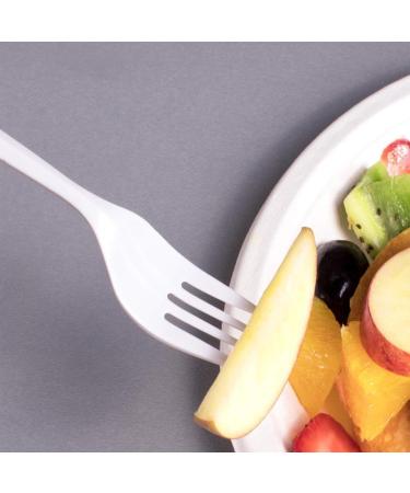 300 PCS Disposable Plastic Utensils 6.3In Plastic Forks Heavyweight Disposable Clear Forks Disposable Plastic Cutlery for Dinners Buffets Take-Out Catering Food Services(White) 300 PCS Plastic Forks - Buy Online on GoSupps.com