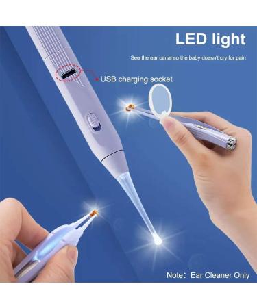 LUKEO Ear Cleaning Tool with Light | USB Rechargeable Spiral Ear Wax Remover Set - Portable and Safe for Baby Kids | Ear Cleaner Wax Removal (Color D) - Buy Online on GoSupps.com