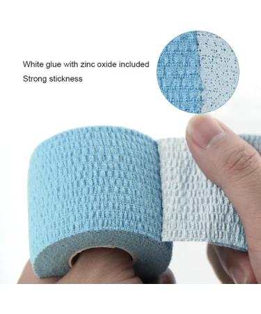 Buy Cotton Light Adhesive Crepe Bandage - Gentle Joint Support & Compression for Sports Injuries | 5cm x 4.5m | Available in White Black Beige & Sky Blue - International Shipping - Buy Online on GoSupps.com