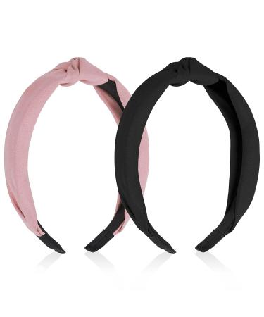 Sibba 2 PCS Black Twist Knot Headbands Tiaras Birthday Crown - Vintage Headwraps for Women and Girls - Buy Online on GoSupps.com
