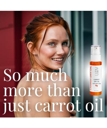 Carrot Dry Oil with Organic Aloe Vera - Quick Absorbing Non-Greasy Moisturizer for Glowing Radiant Skin | Body Oil Rich in Vitamins - Buy Online on GoSupps.com