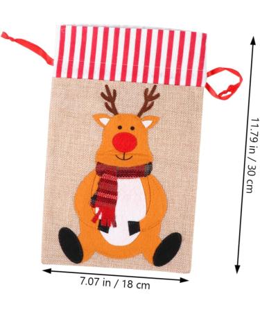 Gogogmee Party Snack Pouch 3 Pcs Christmas Storage Bag Candy Bags Gobstoppers Candy Christmas Drawstring Bag Decorative Items 30X18CM Assorted Color - Buy Online on GoSupps.com