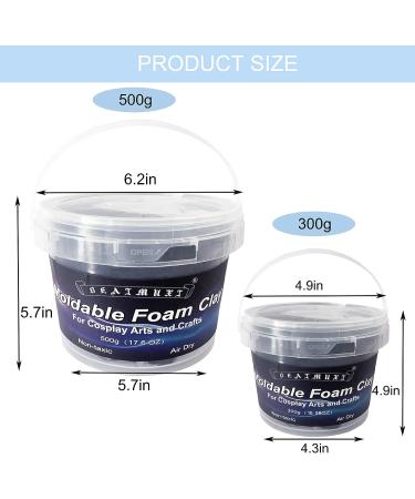 500g Black Foam Clay for Lightweight Sculpting and Cosplay Costumes - Air Dry Moldable Craft Foam - Buy Online on GoSupps.com