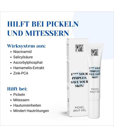 Don't Care Acute Pimple Gel 15ml | Anti-Blackhead Acne Treatment with Salicylic Acid | Clear Skin Care Solution - Buy Online on GoSupps.com