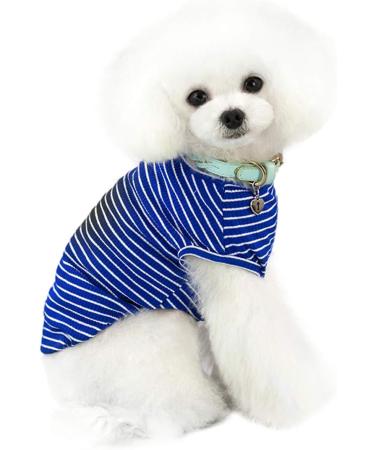 Shop Cute Striped Pet Pullover Sweater for Small Dogs & Cats - Cozy Puppy Clothes in Pink Red Blue & Gray (1.2-9.0 kg) - Buy Online on GoSupps.com
