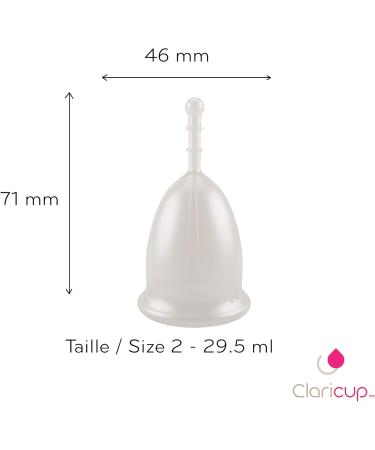 Claripharm Menstrual Cup Size 2 - Transparent | Eco-Friendly & Comfortable Period Solution - Shop Internationally - Buy Online on GoSupps.com