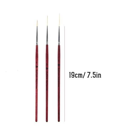 3 Pcs Nail Art Liner Brushes Set - UV Gel & Acrylic Painting Tools for DIY Manicure - Perfect Striping Brush Pen for Nail Art - Buy Online on GoSupps.com