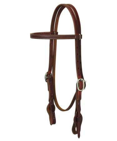 Weaver Leather Single-Ply Working Tack Headstall Browband Golden Chestnut - Buy Online on GoSupps.com
