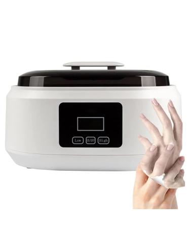 Bain de cire de paraffine pour les mains et les pieds - 200 W - Hydrate en profondeur et soulagement de l'arthrite - Avec affichage de la temp rature contr le de 2 vitesses - Grande capacit de 3 4 l Blanc