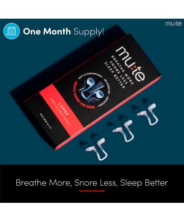Rhinomed Mute Nasal Dilator for Snore Reduction - Large Size 3-Pk - Anti-Snoring Solution - Improved Airflow for Better Sleep - Buy Online on GoSupps.com