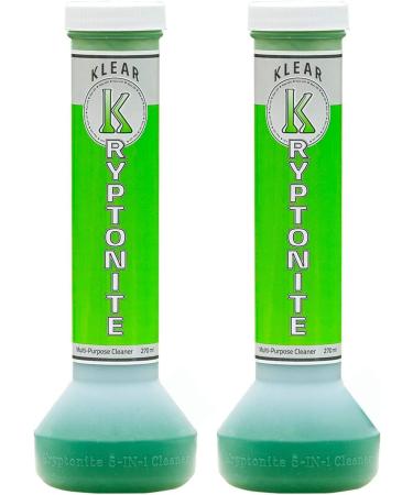 KLEAR Kryptonite Multipurpose Glass Cleaner | Powerful 5-1 Cleaning Combo | Glass Friendly & Alcohol-Free Glass Cleaner| Coat Relax Rines| 9 oz (Pack of 2)