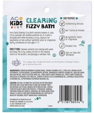Aura Cacia Kids Clearing Fizzy Bath 2.5 oz Powder | Soothing Aromatherapy for Children - Buy Online on GoSupps.com