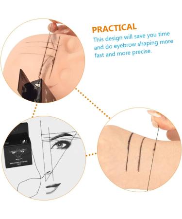 Hemoton Eyebrow Ink Cosmetic Measuring Tools Eyebrow Auxiliary Measure Ruler Wire Box Lightness 4.6x1.8x7.5cm Black - Buy Online on GoSupps.com