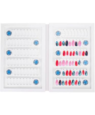 Nail Polish Display Book Materials Safety and Environmental Protection Color Card for Home Manicure Store Beauty Salon Salon Shop(White) - Buy Online on GoSupps.com