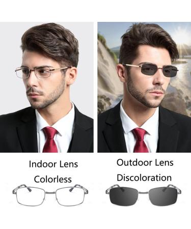 Dibako Intelligent Photochromic Progressive Multifocus Reading Glasses - Foldable Ultra-Light Sunglasses for Men & Women (+1.50 Dioptria) - Buy Online on GoSupps.com