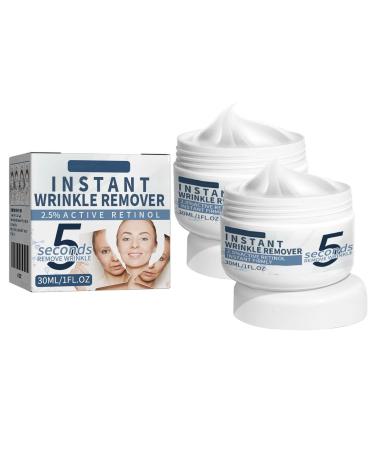 2PCS Retinol Anti-Aging Face Cream 5 Seconds Instant Anti Wrinkle Face Cream for Tightening and Firming Retinol Face Moisturizer Reduces Wrinkles Fine Lines for Women and Men
