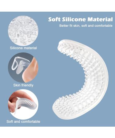 AYPOW 4 Pairs Soft Silicone Heel Cushions - Non-Fold Resistant Self-Adhesive Pads for High Heels Prevent Friction Bubbles - Transparent 4mm x 4mm - Buy Online on GoSupps.com