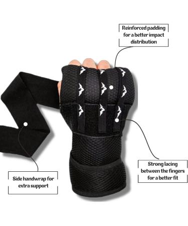 Onomaste Professional Boxing Gloves - Extra Padded Quick Attribution System & Boxing Bandages - Black L-XL - Buy Online on GoSupps.com
