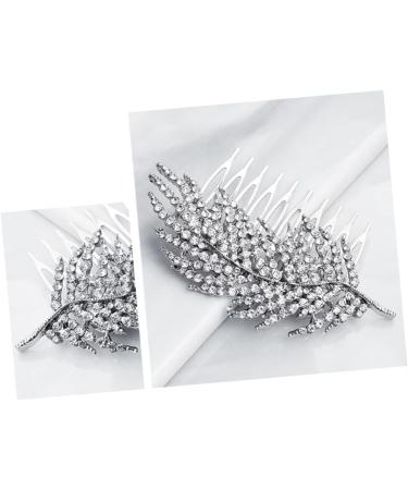 FRCOLOR Set of 2 Bridal Hair Accessories Rhinestone Headpiece Hair Comb with Rhinestone Hair Clips Tiara Hair Accessories for Wedding Headpiece for Bride Dress Headpiece Branch - Buy Online on GoSupps.com