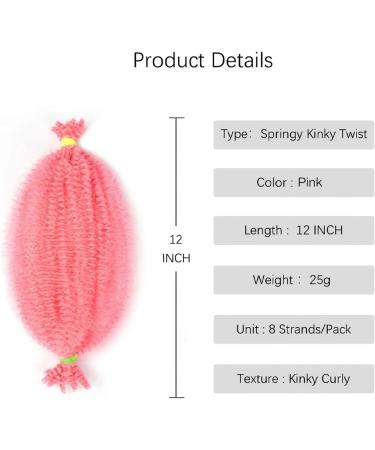 Ponytail Extensions Afro Twist Hair 12 Inch Springy Afro Twist Hair Pre Fluffed Spring Twist Crochet Hair Pre Stretched Wrapping Hair for Soft Locs Hair Extensions for Women (Color : Gris Size : 12 12inches Gris - Buy Online on GoSupps.com