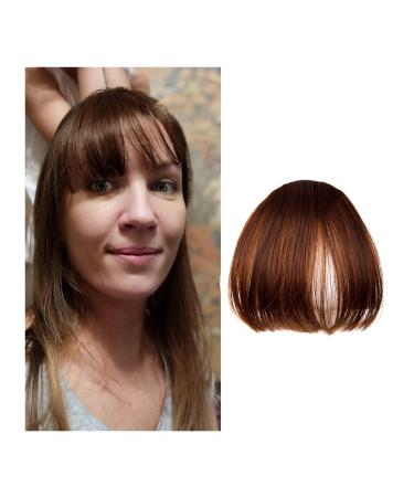 Bangs Clip in Bangs Fake Invisible Synthetic Bangs Front Fringes One Piece Straight Clip in Hair pieces Hair Extensions 3D-neat Flat Air Bangs Fake Hair Accessories for Women Curved Bangs for Daily 1 pcs K20 2M30#