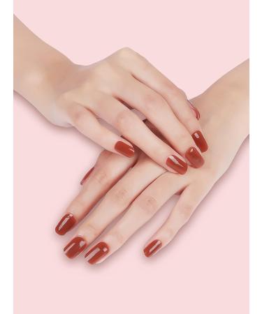 EBANKU Cured Gel Nail Strips - Long Lasting Waterproof Nail Wraps with Cuticle Stick, Nail File, and Wipes - UV/LED Lamp Required | NJTZ-008 - Buy Online on GoSupps.com