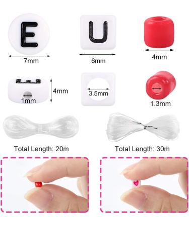 UOONY 8800pcs Beads Kit for Bracelet Making & Crafts - Glass Seed Beads, Letter Beads, Crystal String, Elastic String - Buy Online on GoSupps.com