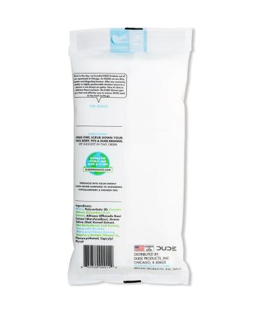 Dude On-The-Go Shower Wipes - 8 Unscented XL Wipes with Vitamin E & Aloe - Full Body Replacement - Buy Online on GoSupps.com