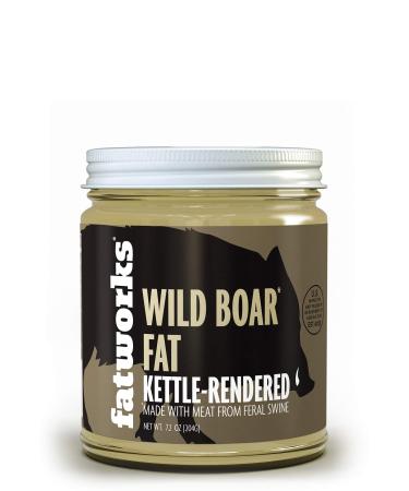 Fatworks, Premium Wild Boar Lard is only Lard That Naturally Contains Omega 3's, Rich Flavor, Gourmet and Delicious, WHOLE30 APPROVED, KETO, PALEO 7.5 oz. 7.2 Ounce (Pack of 1)
